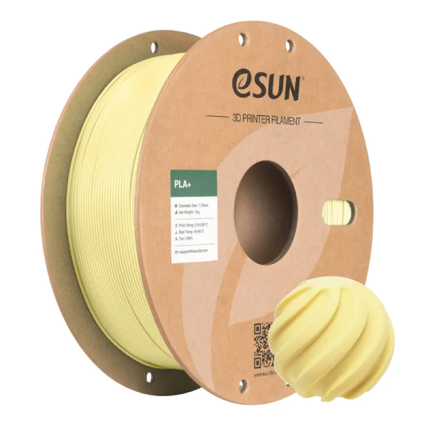eSUN PLA+ Filament (Almond Yellow)